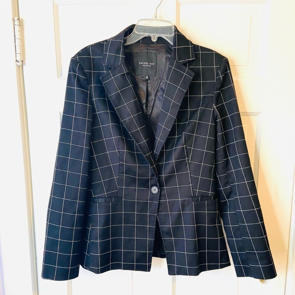 Rachel Roy Checkered Blazer Size 8